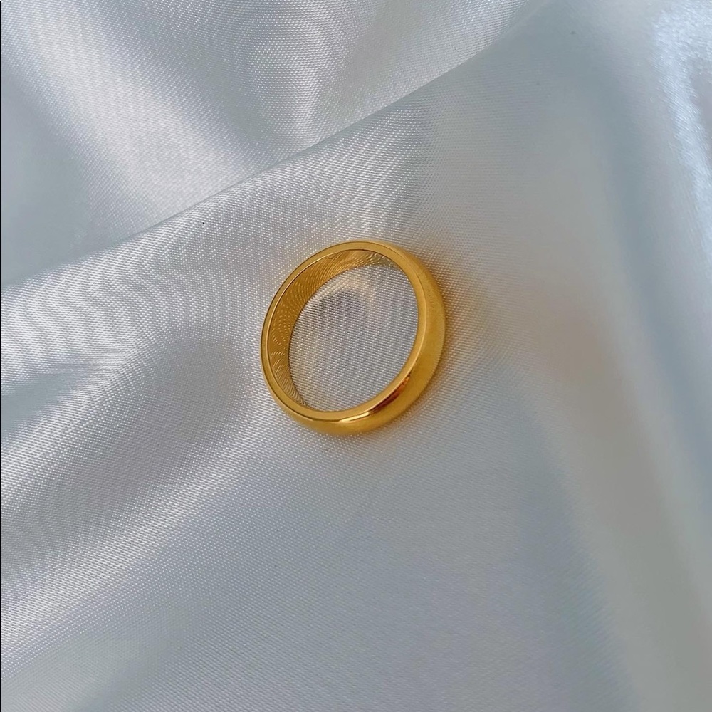 18k Gold Plated Bold Stacker Ring